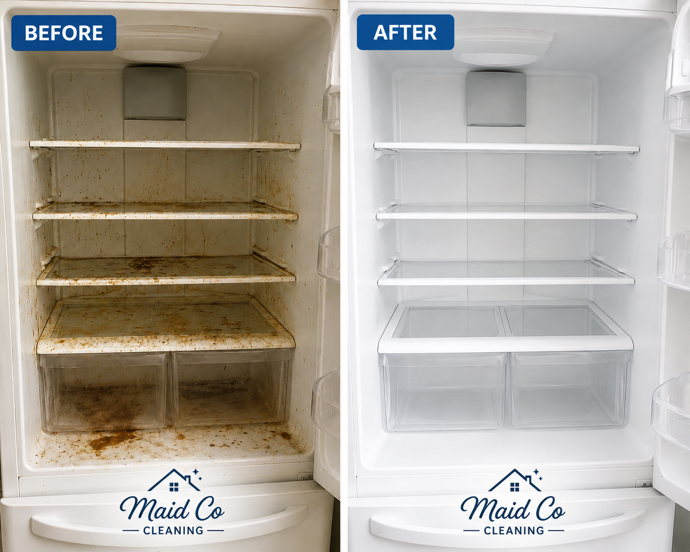 Before and After Fridge